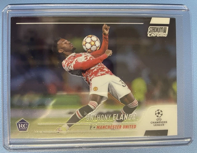 2021-22 Stadium Club Chrome UEFA Base #48 Anthony Elanga Manchester United RC