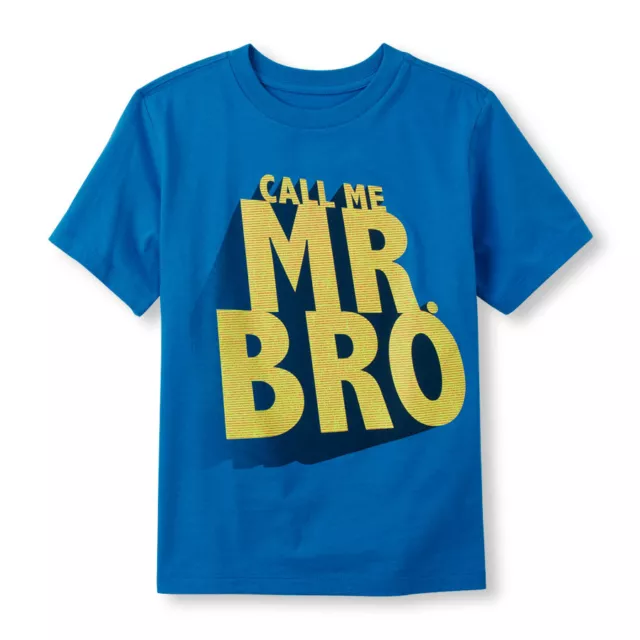 NEW "MR BRO" Big Little Brother Boys Shirt 4 4T 5-6 7-8 10-12 Gift! ANNOUNCEMENT