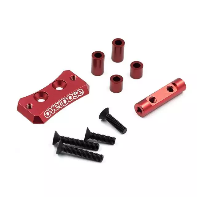 Overdose Aluminum Cooling Fan Mount Set Red For Drift GALM Vacula II #OD2442b