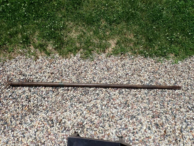Antique 79" Logging Pike Log Jam Pole with Metal Hook