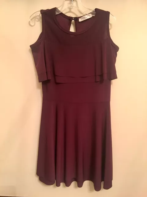 Pinc Premium Girls Dress, Cold Shoulder, Purple, Size Small, Orig $46