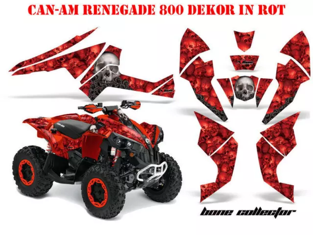 Amr Racing Dekor Kit Atv Can-Am Renegade, Ds250, Ds450, Ds650 Bone Collector B 2