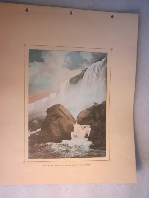 1916 Niagara Falls print Rock of Ages and Cave of the Winds Albertype litho