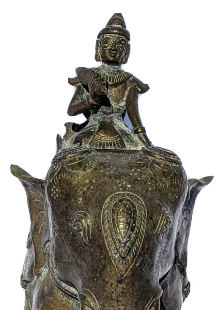 Amazing Antique Southeast Asia Burmese Bronze Incense Burner Statue from 1800’s 2