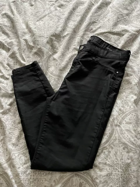 ❤️RIVER ISLAND Black Molly Coated Skinny Jeans- Size 14 Short.