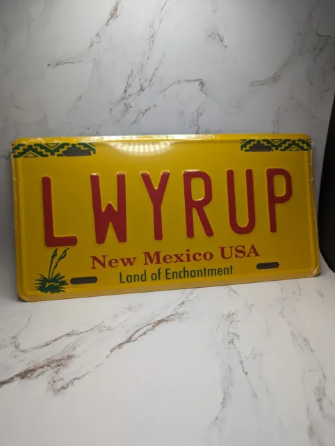 Breaking Bad Better Call Saul Goodman LWYRUP Lawyer Up License Plate ~ 6" x 12"