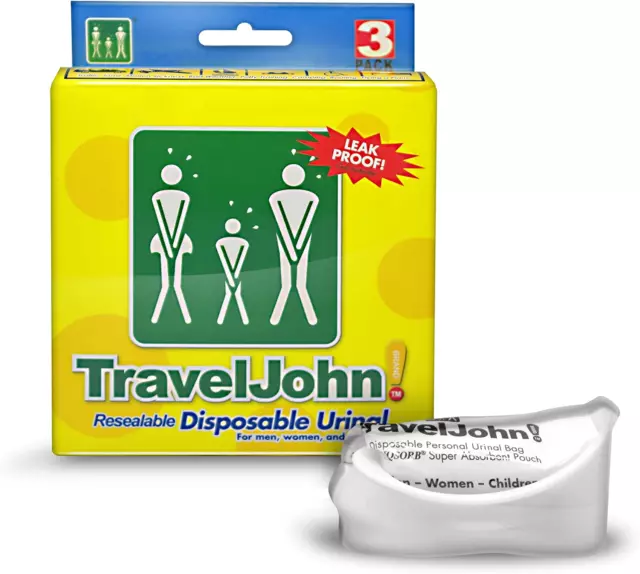 TravelJohn Disposable Urinal - 3-Pack