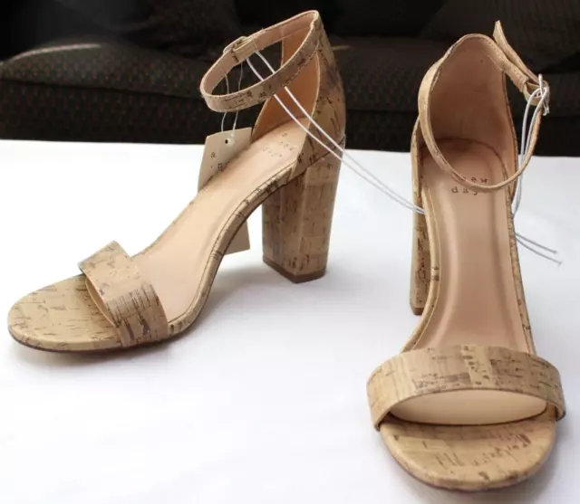 NEW A NEW Day Ema Block Heel Pumps Black Blush or Gold