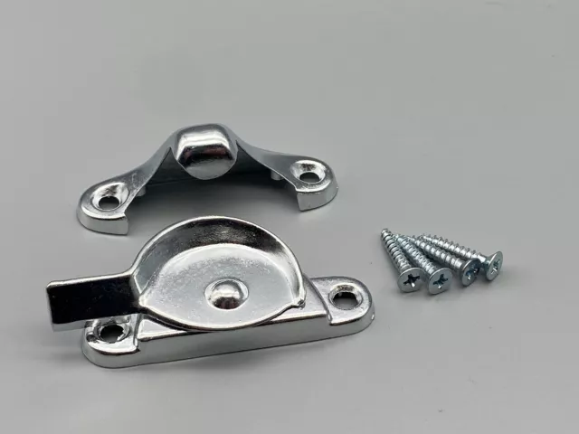 2x Fitch Sash Window Fastener Replacement, Bright Zinc Plated Steel BZP !!!