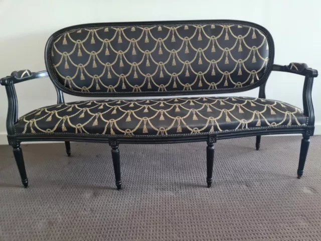 Antique French Louis XV style 3 seater settee