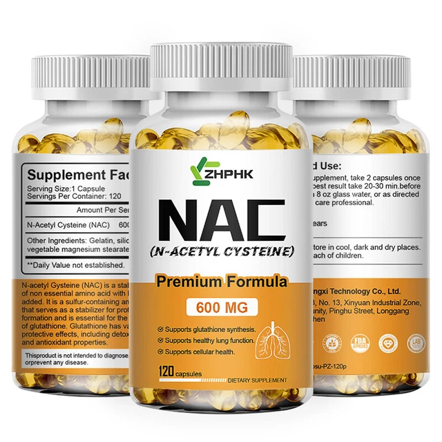 N-Acetyl Cysteine (NAC) 600 Mg 120 Capsules – UK Made Vegan Supplement For  Glutathione Support