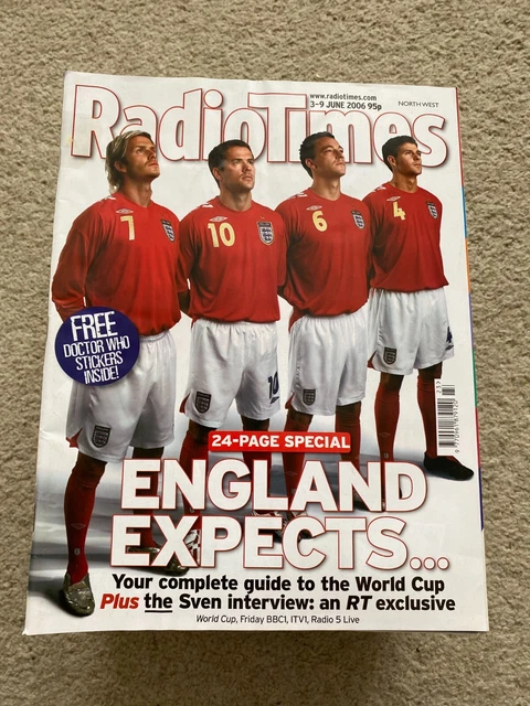 Radio Times Magazine 3rd - 9th June 2006 Doctor Who Stickers World Cup