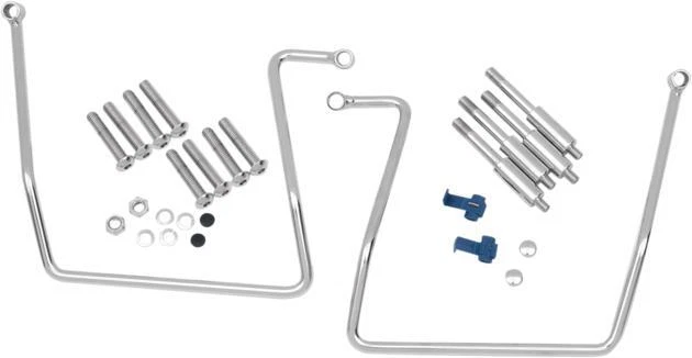 DS Chrome Saddlebag Support Brackets Harley Davidson Dyna #144314
