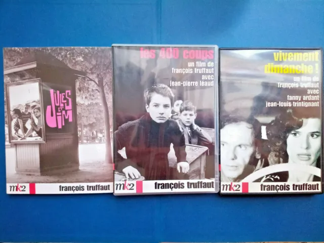 3 DVD François Truffaut : Vivement Dimanche + Jules et Jim neuf + Les 400 coups