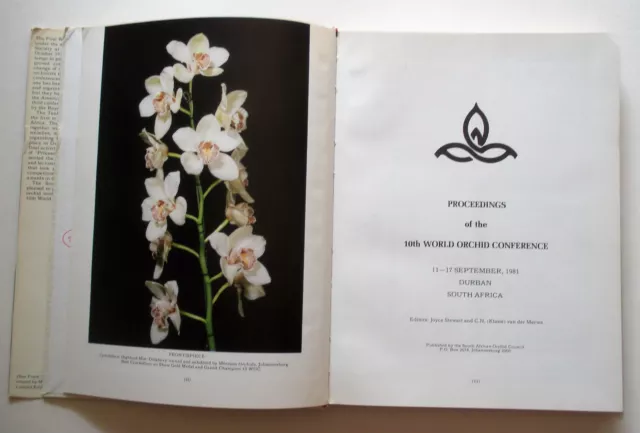 Proceedings of the 10th World Orchid Conference, 1981. Eds. Joyce Stewart et al.