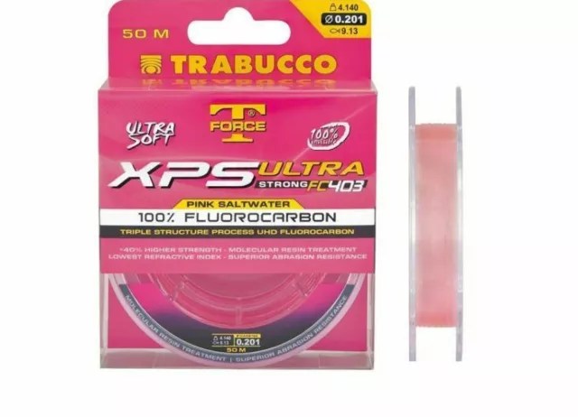 Monofilo Fluorocarbon Xps Ultra Strong Fc 403 Pink Trabucco Filo Pesca Traina