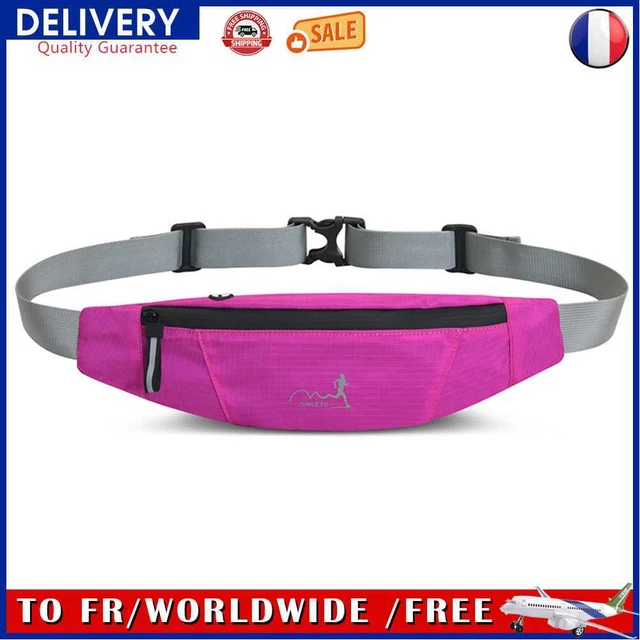 Outdoor Running Waist Bag Unisex Bicycle Sport Fanny Phone Pouch (Rose Red)