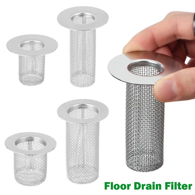 Rejilla de drenaje filtro de suelo captador de cabello reutilizable plata lavabo