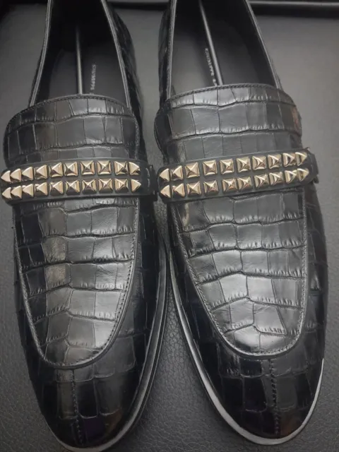 Giuseppe Zanotti crocodile print leather dress shoes men size 42.5 (11.5)