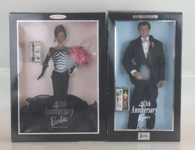 BARBIE/MATTEL 40TH ANNIVERSARY Barbie and Ken dolls Afro-American ...