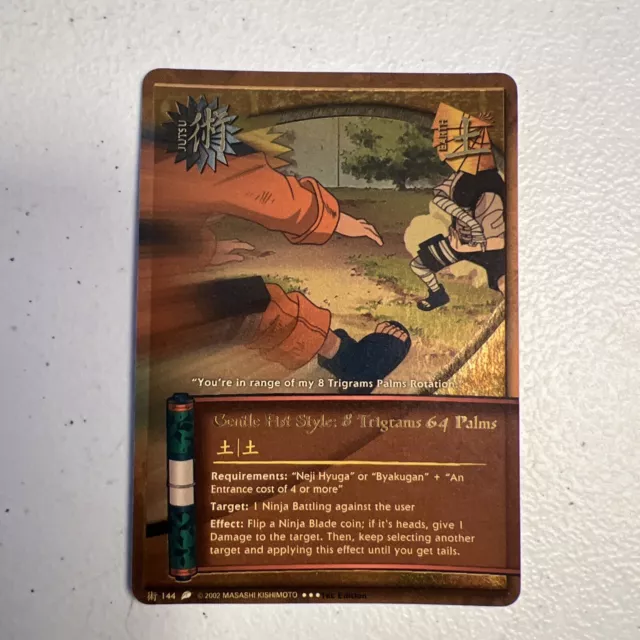 Naruto CCG Gentle Fist Style: 8 Trigrams 64 Palms Jutsu 144 Super Rare J144  NM