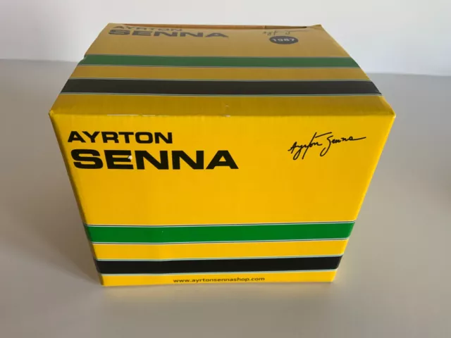 Ayrton Senna 1987 Helmet 1:2 Scale Official Ayrton Senna Replica Model Helmet