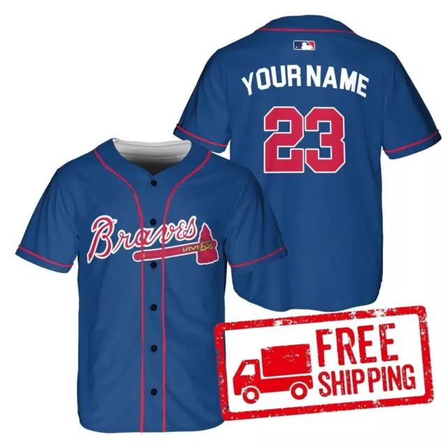 Custom personalized Atlanta Braves Jersey, Baseball Jersey, unisex