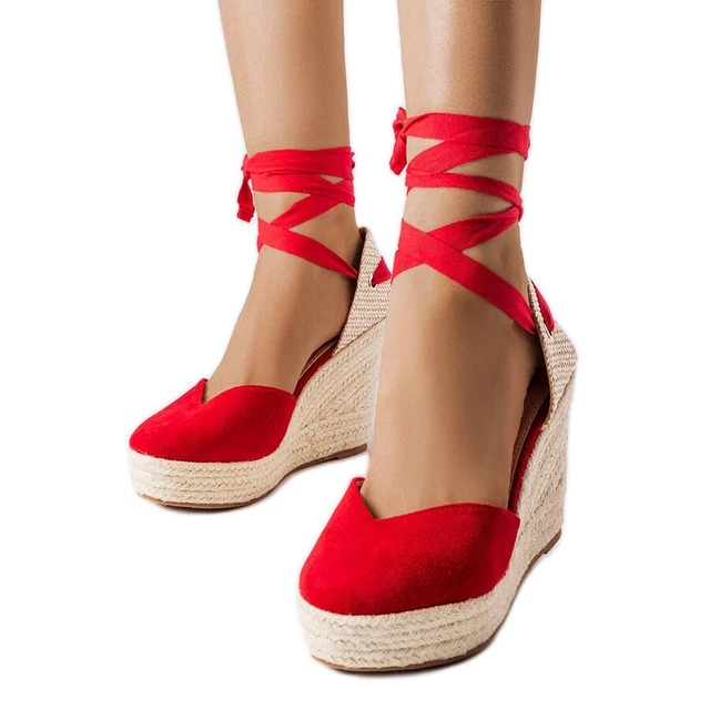 Espadrillas sales zeppa rosse