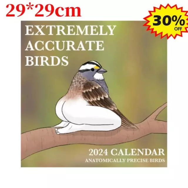 2024 CALENDAR OF EXTREMELY ACCURATE BIRDS 2024 Bird Calendar Wall