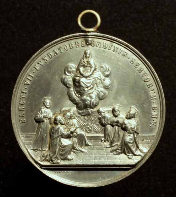 Vatikan, Leo XIII, Medaille 1888, v. Johnson, Heiligsprechung Servitenorden, RR!