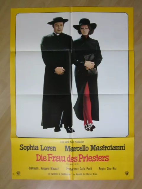 FILMPOSTER * KINOPLAKAT * A1 * Die Frau Des Priesters * EA 1971 * Sophia Loren EUR 9,00