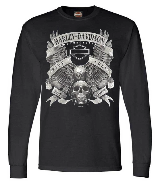 Harley-Davidson Men's 24 in. Bar & Shield Stud Pendant