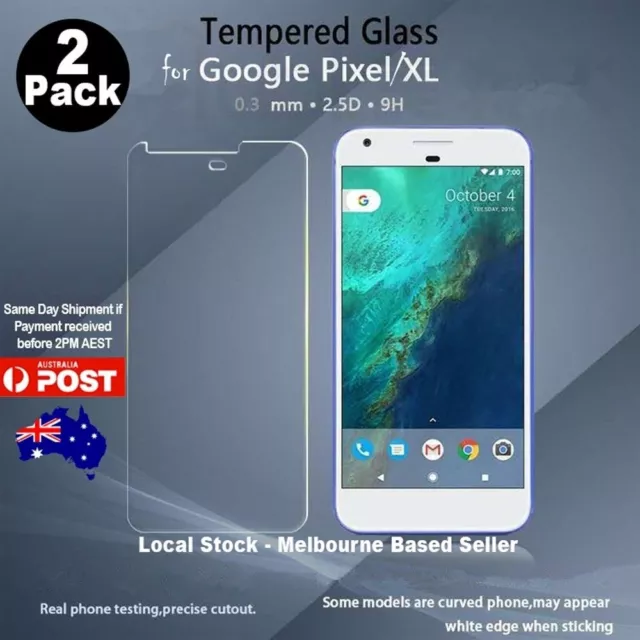 2x Premium Tempered Glass Screen Protector for Google Pixel and Pixel XL