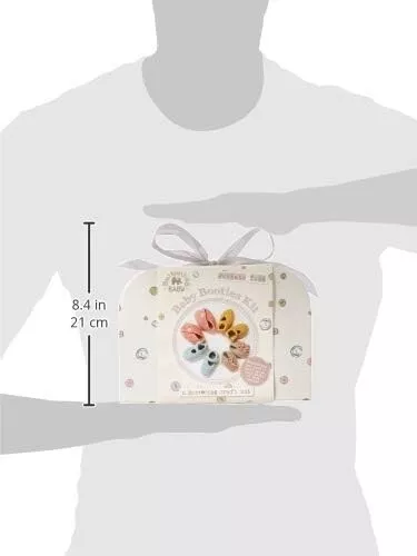 Buttonbag Baby Booties Craft Kit makes 4 different colour pairs , in gift box 2