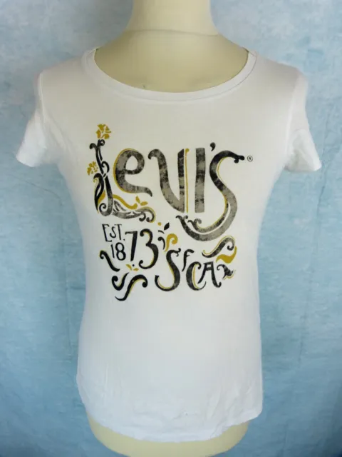 LEVIS tee shirt Homme Taille M - Blanc - Manches courtes -