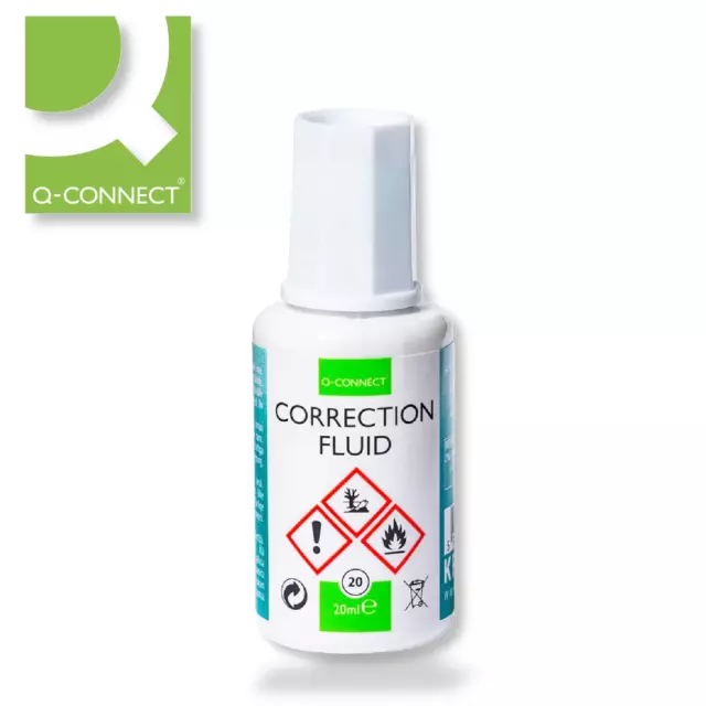 Q-connect Korrekturflüssigkeit Fluid weiß 20 ml