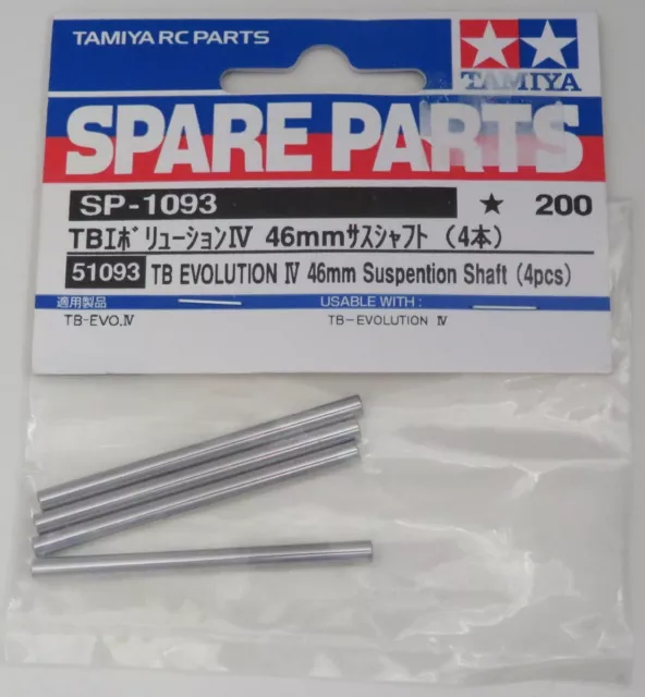 Tamiya TB Evo IV 46mm Suspension Shafts NEW 51093 TB03 TA05v2 TRF501X FF03 TC01