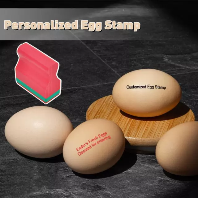 3CM PERSONALIZED LOGO Self inking Egg Stamps for Fresh Eggs