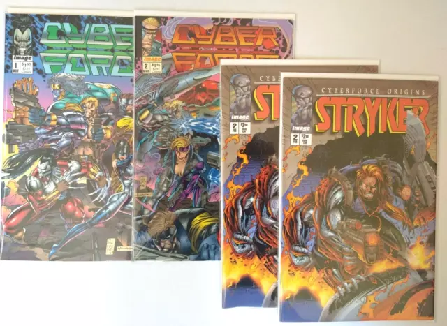 CYBERFORCE #1, 2 Cyberforce Orgins: STRYKER #2,2 (Image 1992, 95) Marc Silvestri