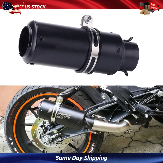 51mm Universal Black Motorcycle Exhaust Muffler Tail Pipe For Yamaha YZF R6