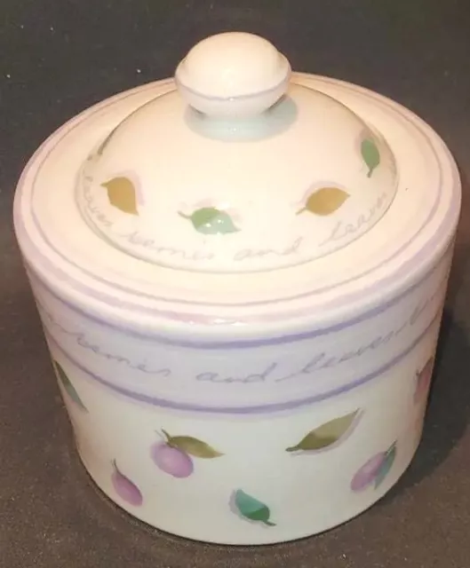 Marks Spencer M&S Berries and Leaves  Covered Sugar Bowl