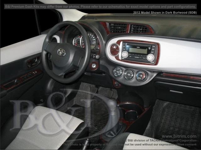 Dash Trim Kit for TOYOTA YARIS 12 13 14 15 carbon fiber wood aluminum