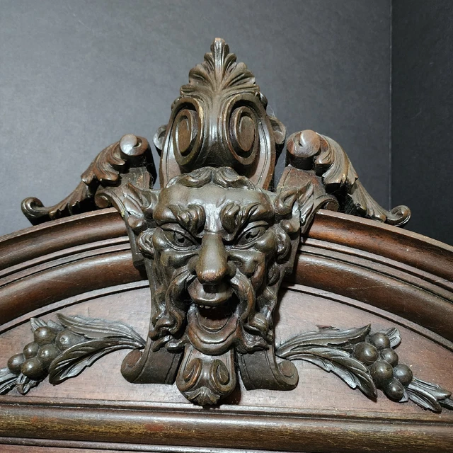Exceptional Antique Renaissance Mythological Walnut Griffin/Guardian/Bacchus