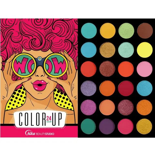 Chika Beautystudio Nuevo Color Up Sombra De Ojos Colección 24 Colores Nuevo