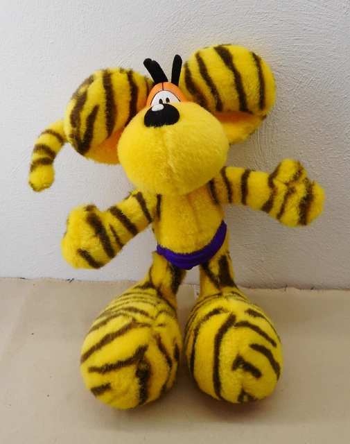 Statuetta cartone animato Diddl topo come peluche tigre a righe alta circa 30