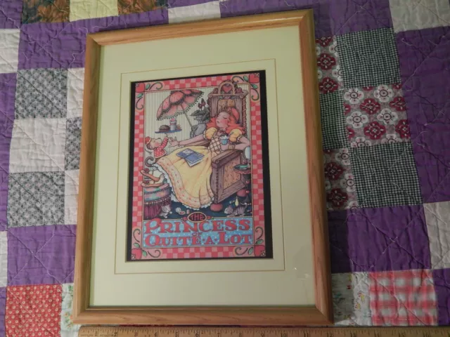 (1983) Mary Engelbreit Ink (12x15) Framed Print - "The Princess of Quite-A-Lot"
