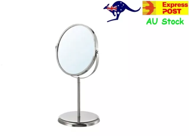 IKEA TREN Stainless Steel Bathroom Makeup Shaving Retractable 2-Sided Mirror