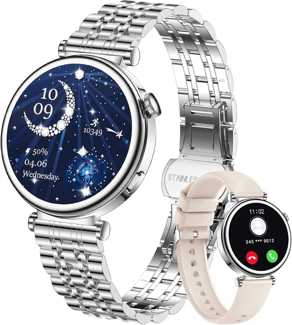 LIGE Smartwatch Donna Sottile con Chiamate, 1.43 AMOLED Orologio Fitness con Sonno/Frequenza Cardiaca, IP68 Impermeabile Smart Watch per Android iOS, 200+ Quadranti, 100+ Sport, Oro Rosa
