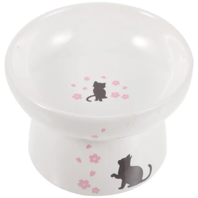 Bianca Ceramica Ciotola Per Gatti Ad Alimentazione Lenta Animale Domestico