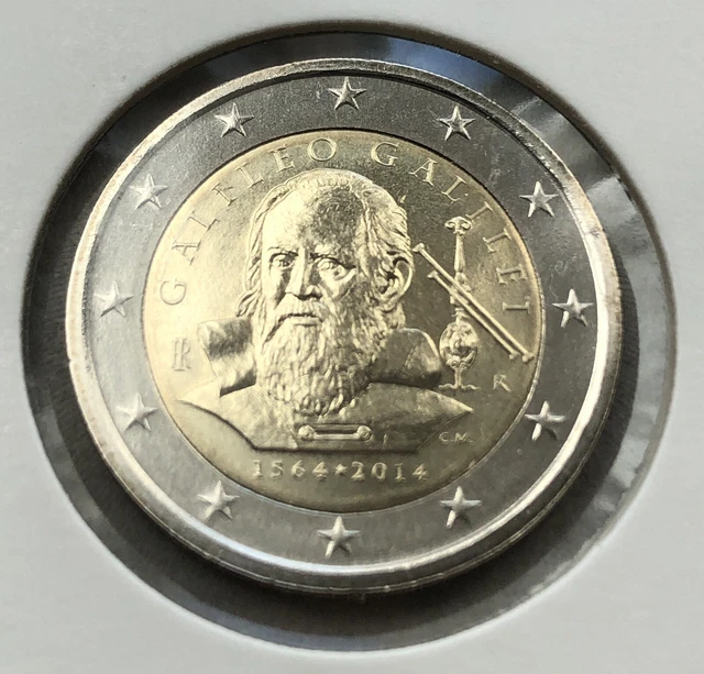 ITALIA 2014 GALILEO GALILEI 2 EURO NUOVA FDC IPZS cartoncino protettivo EUR 4,50 ITALIA 2014 GALILEO GALILEI 2 EURO NUOVA FDC IPZS cartoncino protettivo EUR 4,50